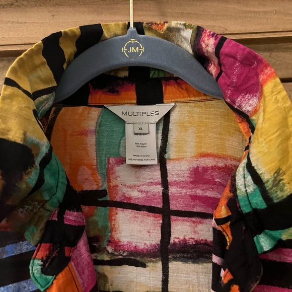 Colorful Abstract Button-Up Shirt - Picture 12 of 15